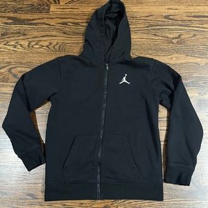 Nike air Jordan black zipper hoodie sweatshirt size XL kids